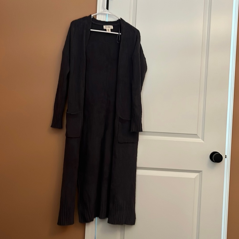 Dark dusty purple long cardigan